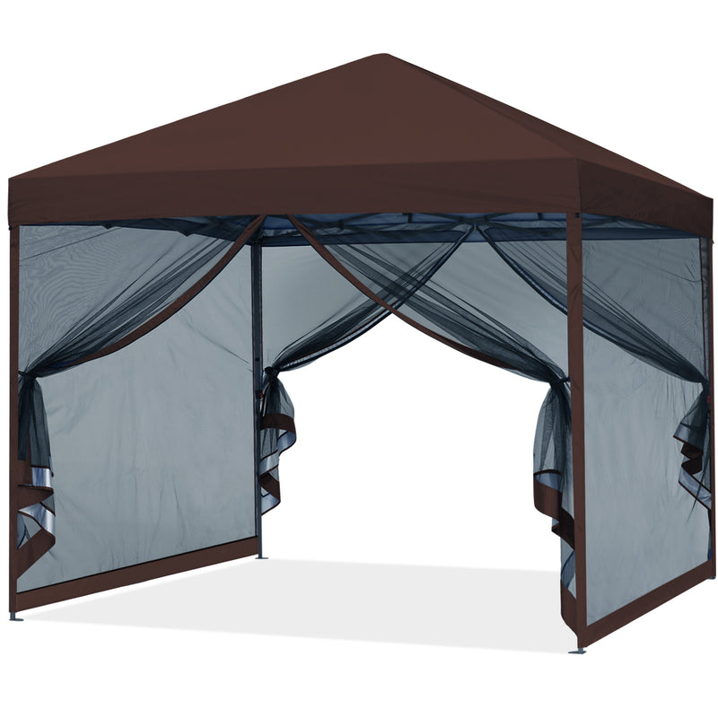 Load image into Gallery viewer, Leisure Sports Pop‑up Easy Setup Outdoor Canopy with Netting Screen Walls – 8x8, 10x10