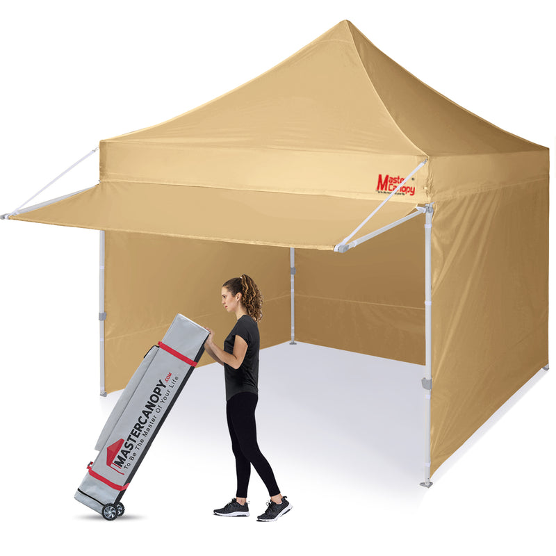 Load image into Gallery viewer, Commercial Series Pop‑up Canopy Tent 10x10 with Awning & Sidewalls