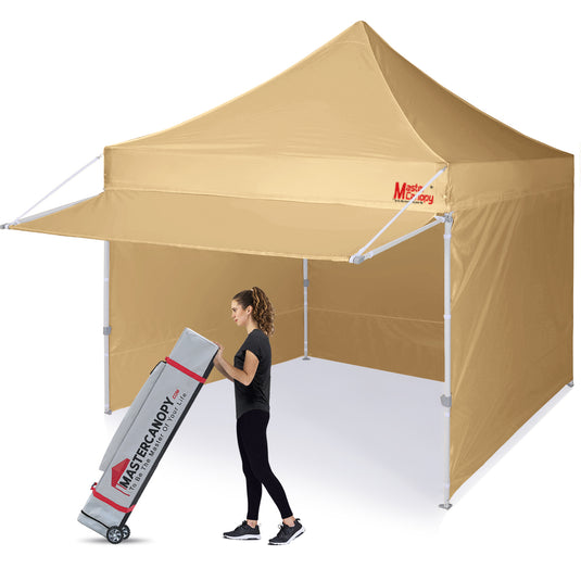 Commercial Series Pop‑up Canopy Tent 10x10 with Awning & Sidewalls