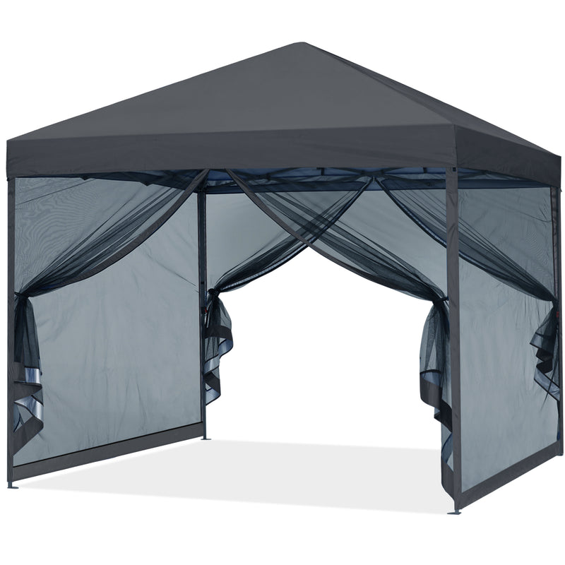 Load image into Gallery viewer, Leisure Sports Pop‑up Easy Setup Outdoor Canopy with Netting Screen Walls – 8x8, 10x10