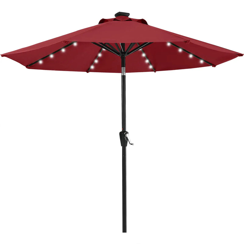 Load image into Gallery viewer, MASTERCANOPY Patio Umbrella with 32 Solar LED Lights 6/8 Ribs-CA