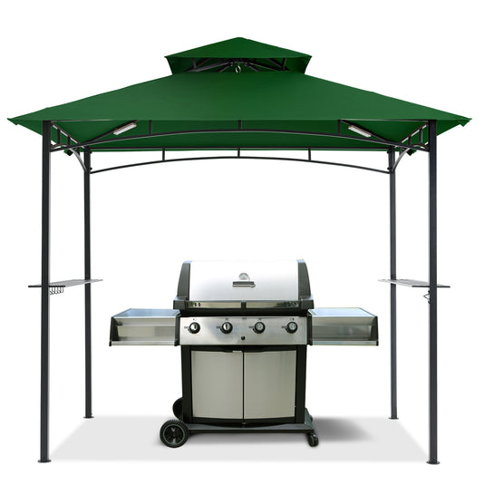 8x5 Grill Gazebo Outdoor BBQ Gazebo Canopy with 2 LED Lights