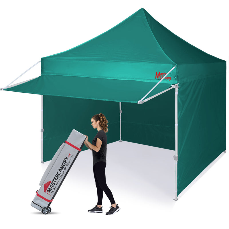 Load image into Gallery viewer, Commercial Series Pop‑up Canopy Tent 10x10 with Awning & Sidewalls