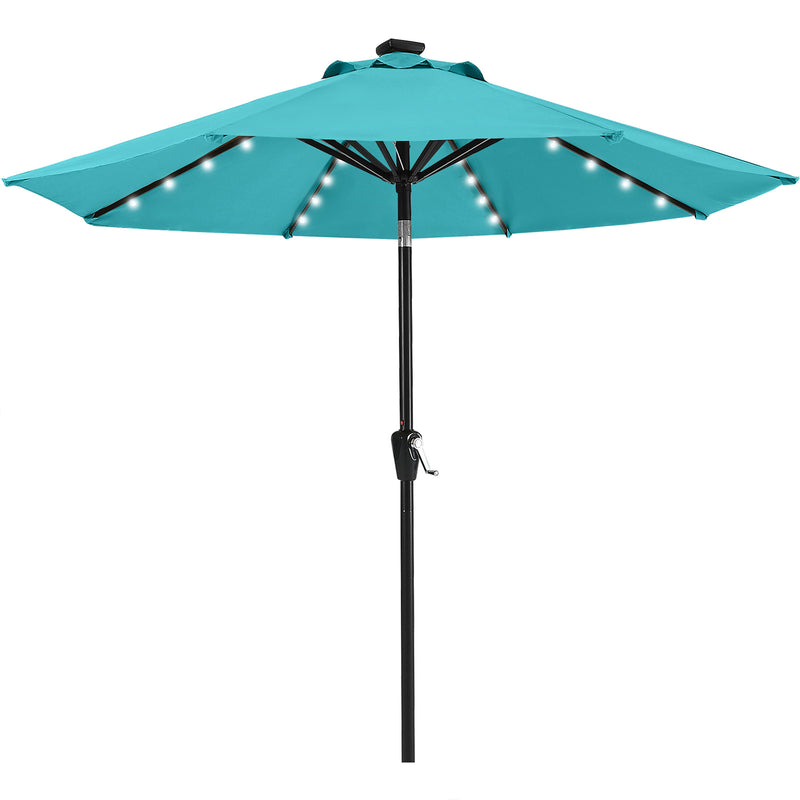 Load image into Gallery viewer, MASTERCANOPY Patio Umbrella with 32 Solar LED Lights 6&8 Ribs