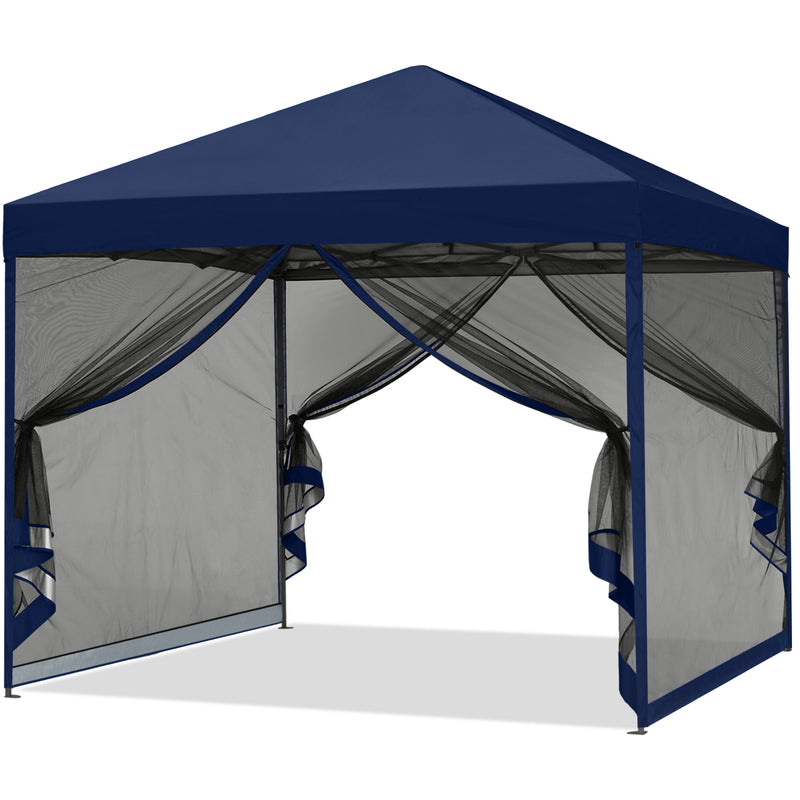 Load image into Gallery viewer, Leisure Sports Pop‑up Easy Setup Outdoor Canopy with Netting Screen Walls – 8x8, 10x10