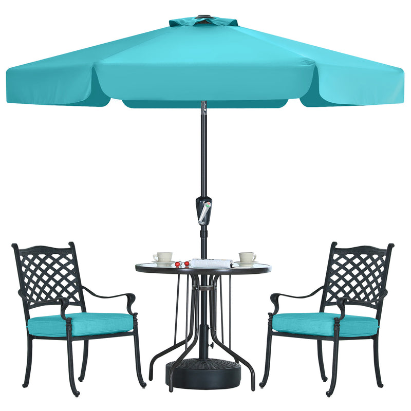 Load image into Gallery viewer, MASTERCANOPY Valance Patio Umbrella for Outdoor Table Market 6/8 Ribs