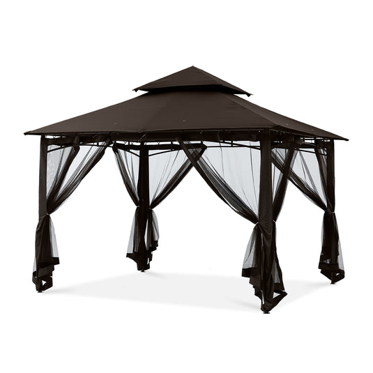8x8/10x10/10x12 Outdoor Garden Patio Gazebo with Netting Walls