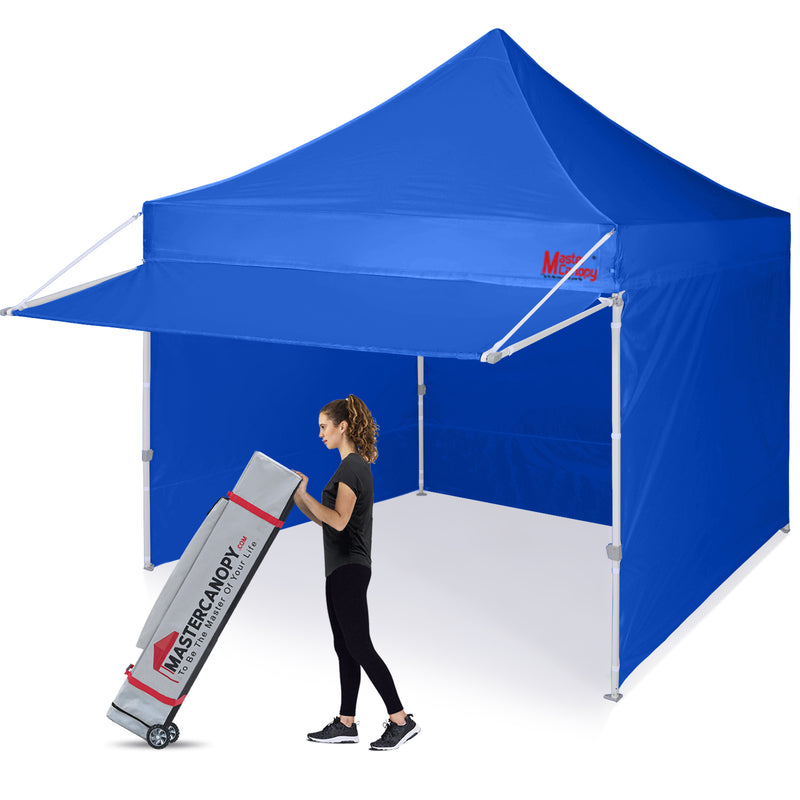 Load image into Gallery viewer, Commercial Series Pop‑up Canopy Tent 10x10 with Awning & Sidewalls