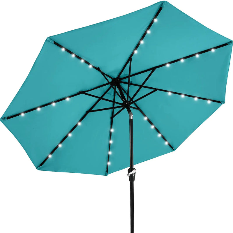 Load image into Gallery viewer, MASTERCANOPY Patio Umbrella with 32 Solar LED Lights 6/8 Ribs-CA