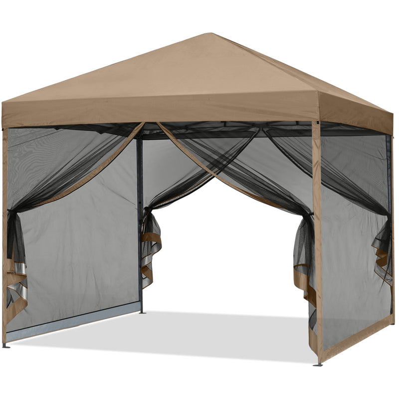 Load image into Gallery viewer, Leisure Sports Pop‑up Easy Setup Outdoor Canopy with Netting Screen Walls – 8x8, 10x10