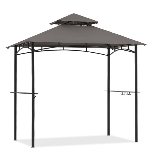 8x5 Grill Gazebo Outdoor BBQ Gazebo Canopy with 2 LED Lights