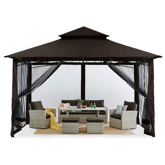 8x8/10x10/10x12 Outdoor Garden Patio Gazebo with Netting Walls
