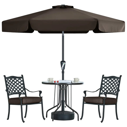 MASTERCANOPY Valance Patio Umbrella for Outdoor Table Market 6/8 Ribs