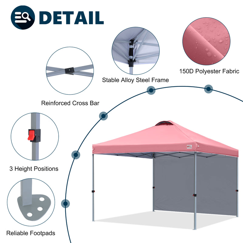 Load image into Gallery viewer, Leisure Sports Durable Pop-Up Canopy Tent with Sidewall - 8x8, 10x10