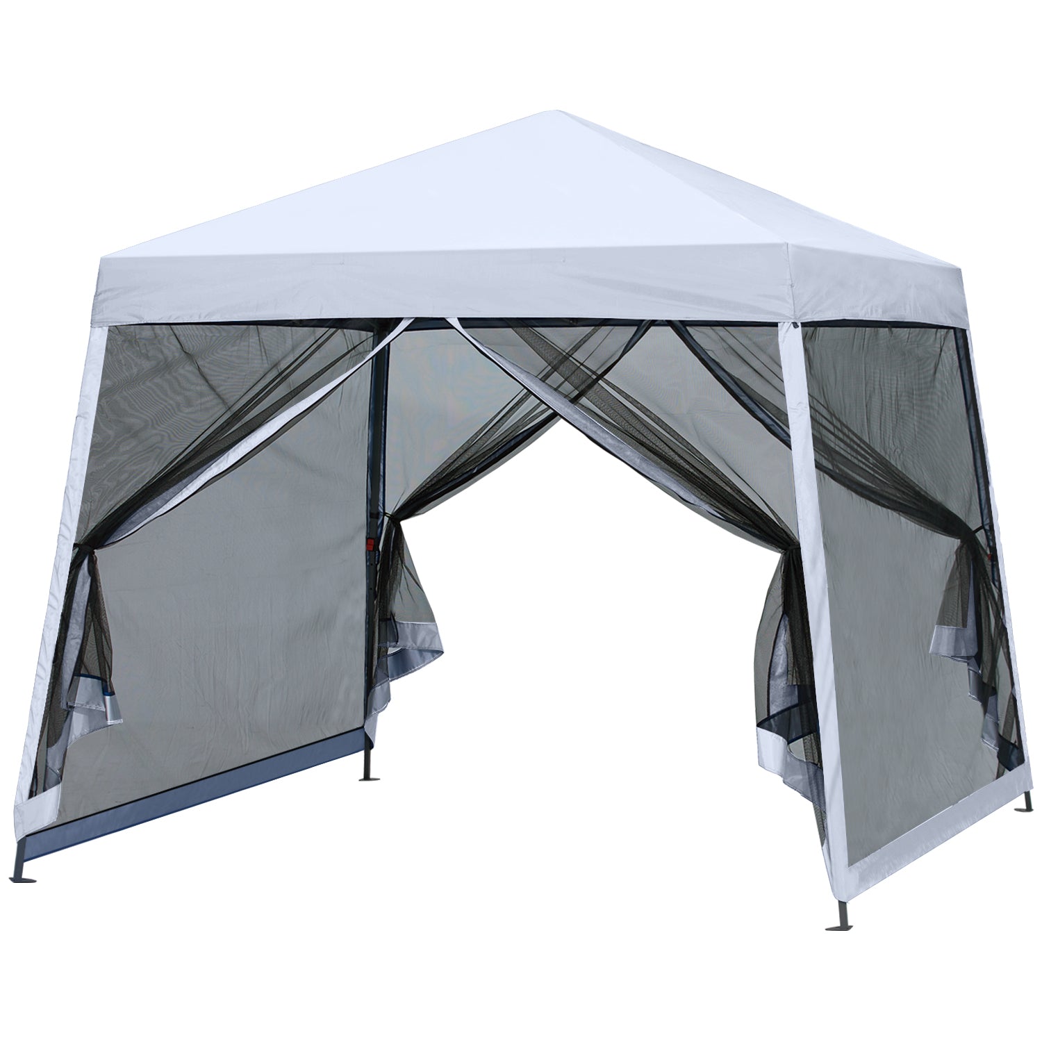 mosquito net tent Mastercanopy Pop Up Gazebo Canopy with Mosquito Netting (11x11, White)