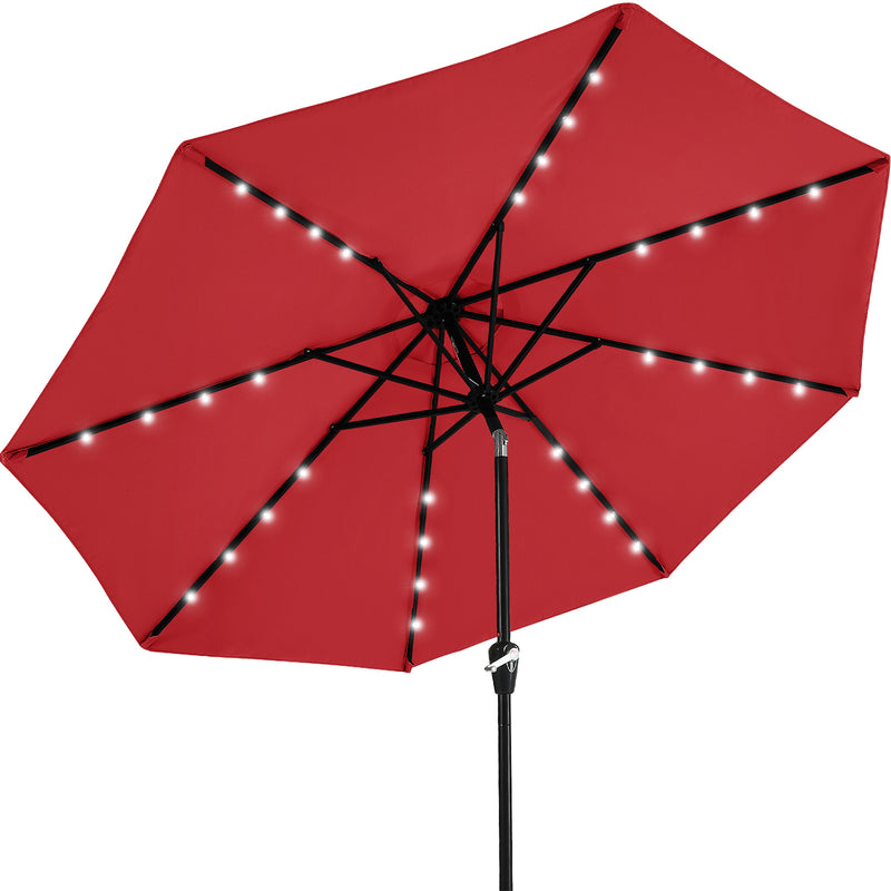 Load image into Gallery viewer, MASTERCANOPY Patio Umbrella with 32 Solar LED Lights 6&8 Ribs