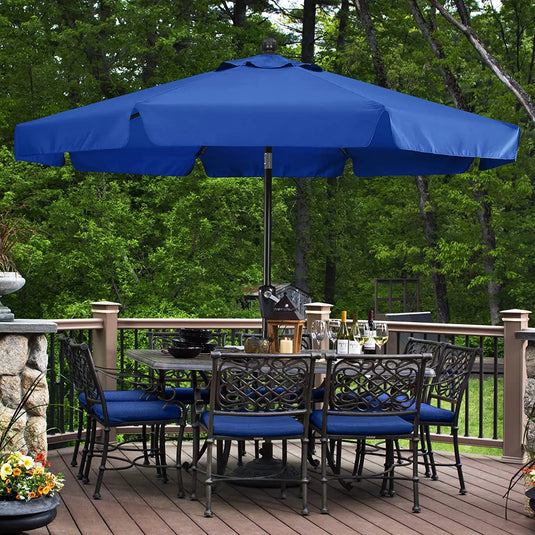 MASTERCANOPY 7.5FT/9FT Valance Patio Umbrella for Outdoor Table Market-CA