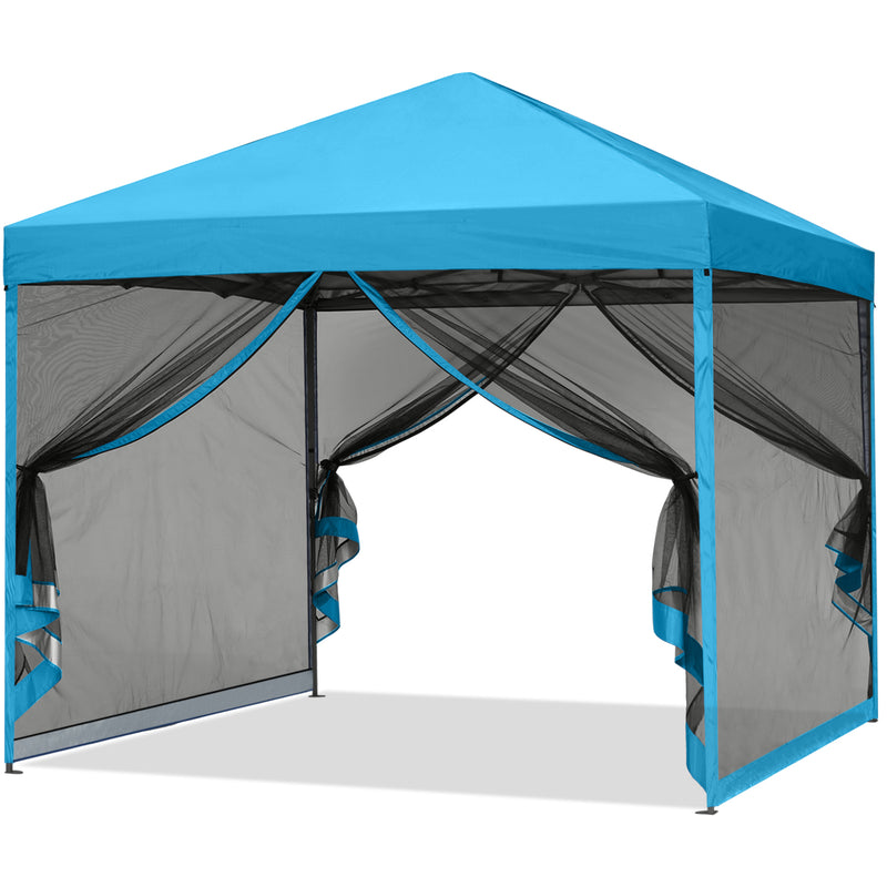 Load image into Gallery viewer, Leisure Sports Pop‑up Easy Setup Outdoor Canopy with Netting Screen Walls – 8x8, 10x10