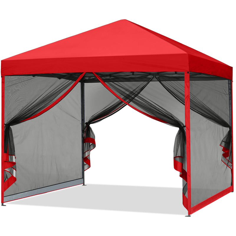 Load image into Gallery viewer, Leisure Sports Pop‑up Easy Setup Outdoor Canopy with Netting Screen Walls – 8x8, 10x10