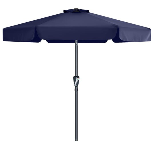 MASTERCANOPY Valance Patio Umbrella for Outdoor Table Market 6/8 Ribs
