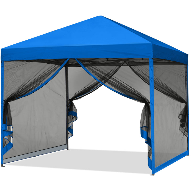 Load image into Gallery viewer, Leisure Sports Pop‑up Easy Setup Outdoor Canopy with Netting Screen Walls – 8x8, 10x10