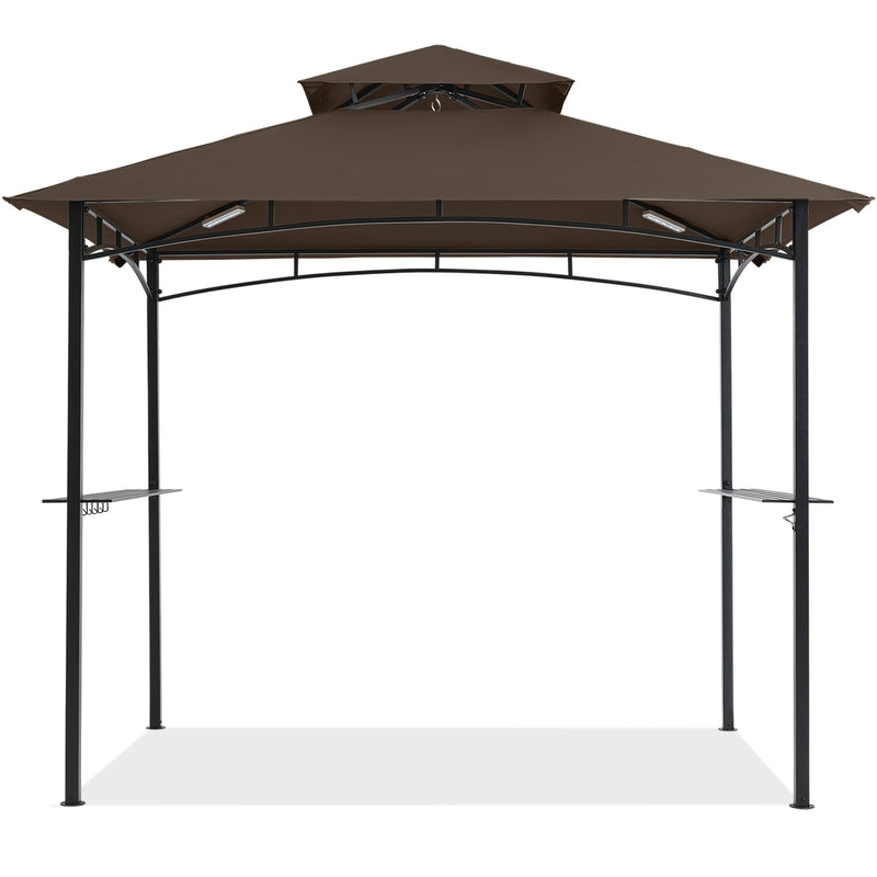 Load image into Gallery viewer, 8x5 Grill Gazebo Outdoor BBQ Gazebo Canopy with 2 LED Lights