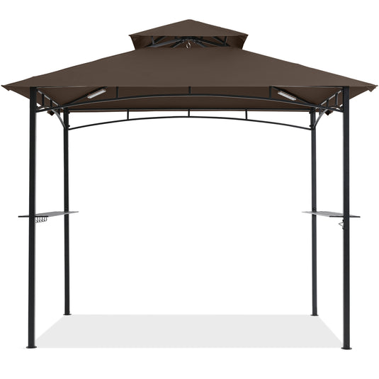 8x5 Grill Gazebo Outdoor BBQ Gazebo Canopy with 2 LED Lights