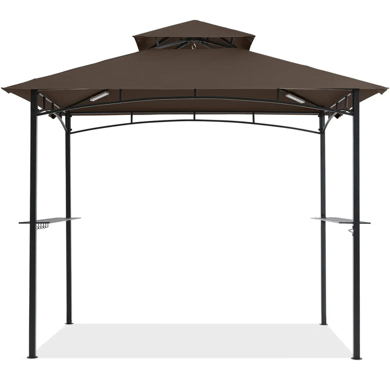 Load image into Gallery viewer, 8x5 Grill Gazebo Outdoor BBQ Gazebo Canopy with 2 LED Lights-CA