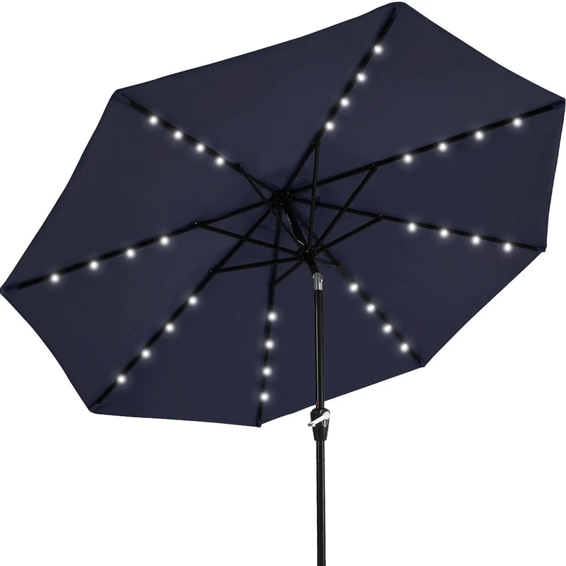 Load image into Gallery viewer, MASTERCANOPY Patio Umbrella with 32 Solar LED Lights 6/8 Ribs-CA