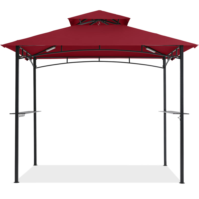 Load image into Gallery viewer, 8x5 Grill Gazebo Outdoor BBQ Gazebo Canopy with 2 LED Lights