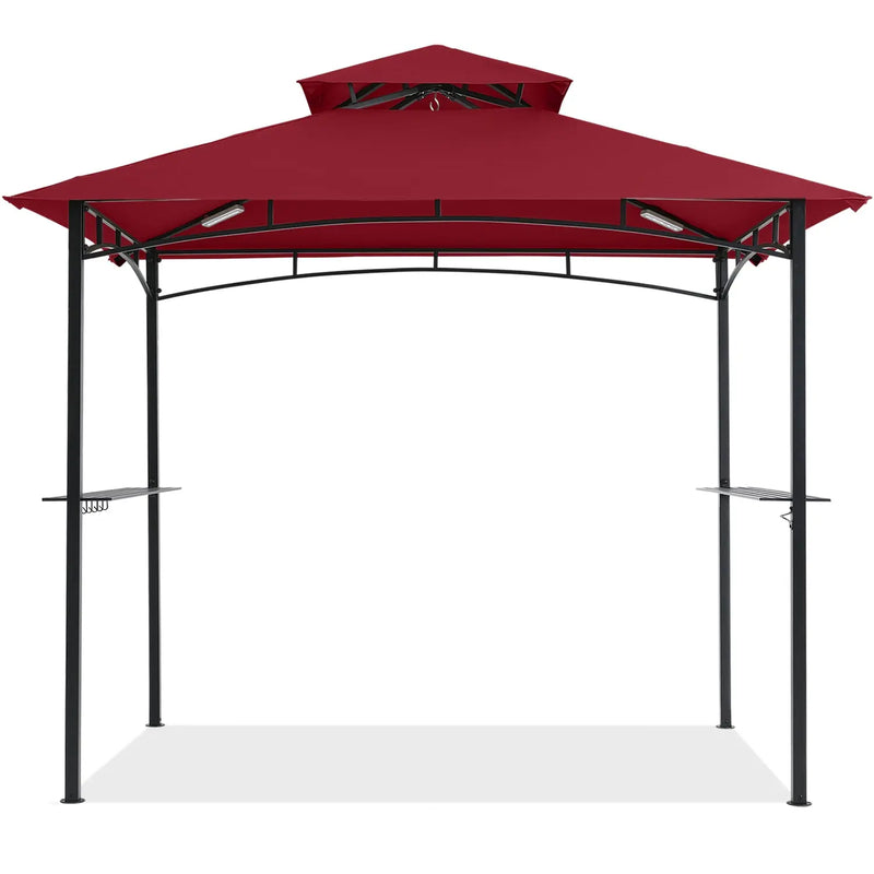 Load image into Gallery viewer, 8x5 Grill Gazebo Outdoor BBQ Gazebo Canopy with 2 LED Lights-CA