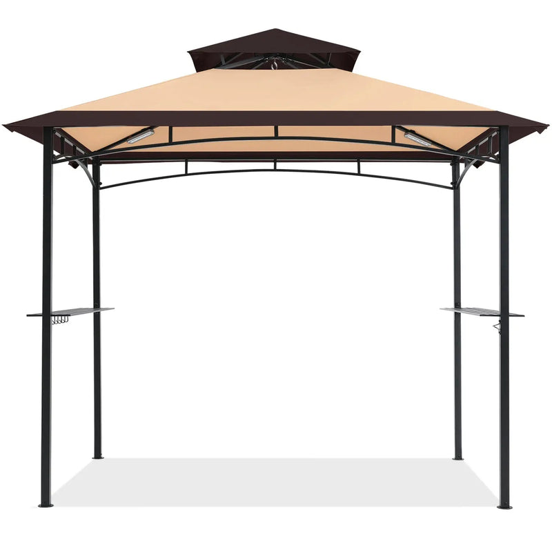Load image into Gallery viewer, 8x5 Grill Gazebo Outdoor BBQ Gazebo Canopy with 2 LED Lights-CA