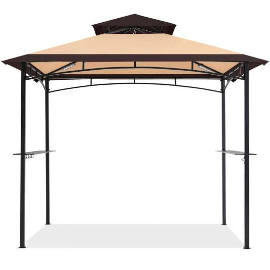 8x5 Grill Gazebo Outdoor BBQ Gazebo Canopy with 2 LED Lights