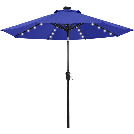 MASTERCANOPY Patio Umbrella with 32 Solar LED Lights-8 Ribs
