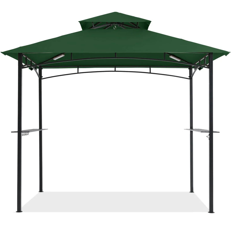 Load image into Gallery viewer, 8x5 Grill Gazebo Outdoor BBQ Gazebo Canopy with 2 LED Lights-CA