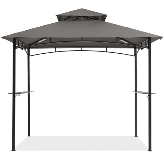 8x5 Grill Gazebo Outdoor BBQ Gazebo Canopy with 2 LED Lights