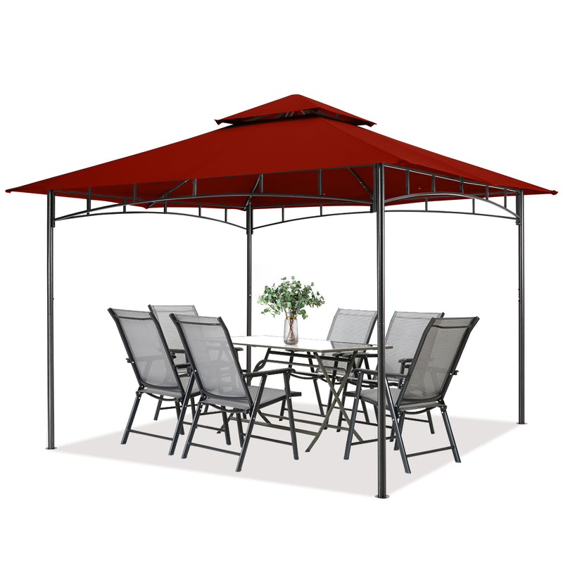 Load image into Gallery viewer, 9x9/10x12/11x11 Outdoor Garden Patio Gazebo with Stable Steel Farme