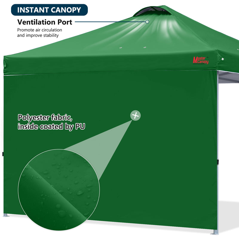 Load image into Gallery viewer, Leisure Sports Durable Ez Pop-Up Canopy Tent with One Sidewall - 8x8, 10x10, 12x12