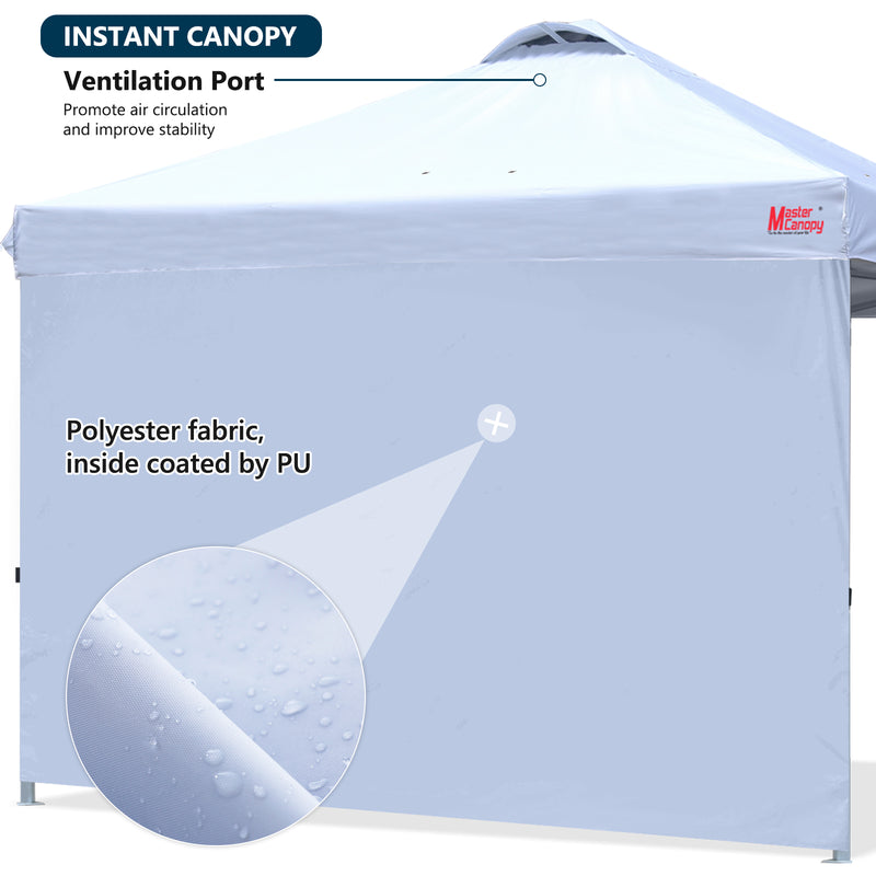 Load image into Gallery viewer, Leisure Sports Durable Ez Pop-Up Canopy Tent with One Sidewall - 8x8, 10x10, 12x12