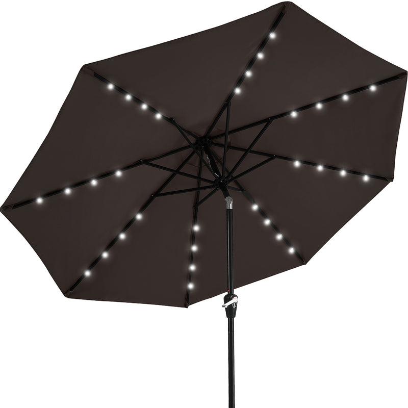 Load image into Gallery viewer, MASTERCANOPY Patio Umbrella with 32 Solar LED Lights 6&8 Ribs
