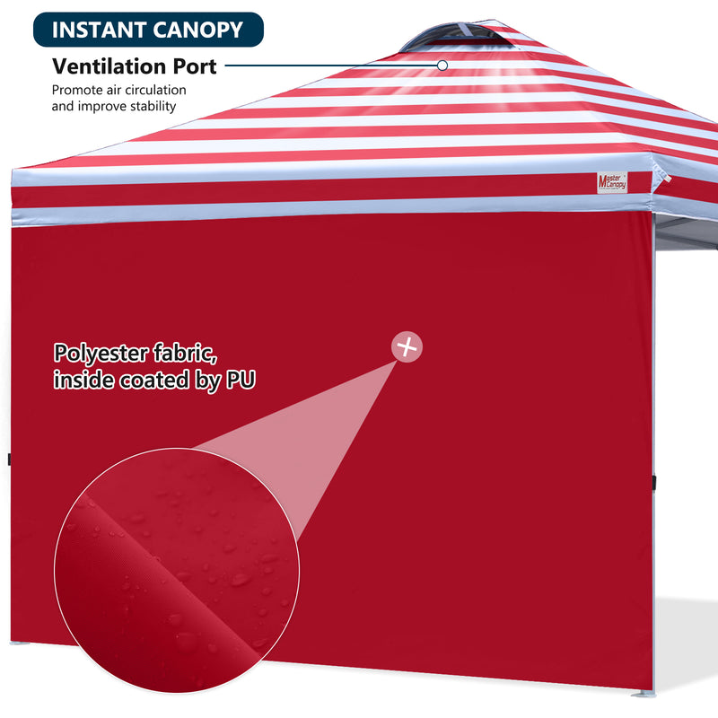 Load image into Gallery viewer, Leisure Sports Durable Ez Pop-Up Canopy Tent with One Sidewall - 8x8, 10x10, 12x12