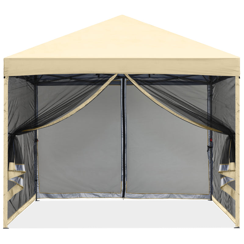 Load image into Gallery viewer, Leisure Sports Pop‑up Easy Setup Outdoor Canopy with Netting Screen Walls – 8x8, 10x10