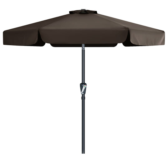 MASTERCANOPY Valance Patio Umbrella for Outdoor Table Market 6/8 Ribs
