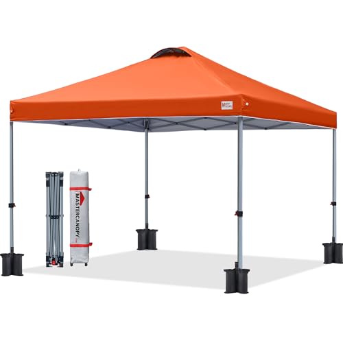Leisure Sports Durable Ez Pop‑up Canopy Tent with Vented Top – 10x10, 12x12