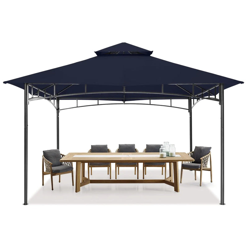 Load image into Gallery viewer, 10x12/11x11 Outdoor Garden Patio Gazebo with Stable Steel Farme-CA