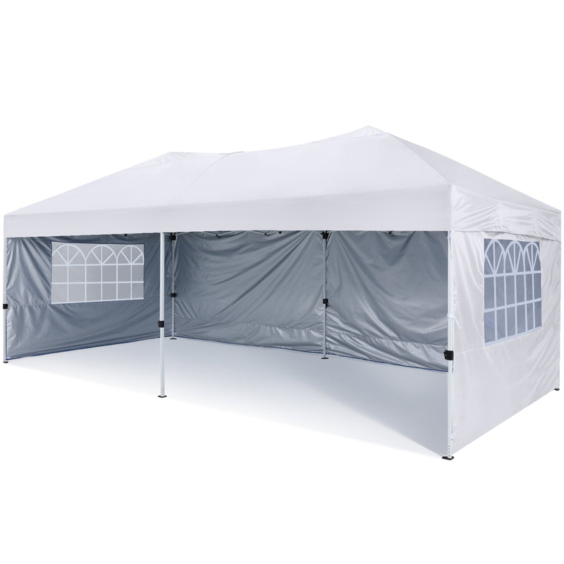 Load image into Gallery viewer, Leisure Sports Pop‑up Canopy Tent with Church Window Sidewalls – 10x10, 10x20