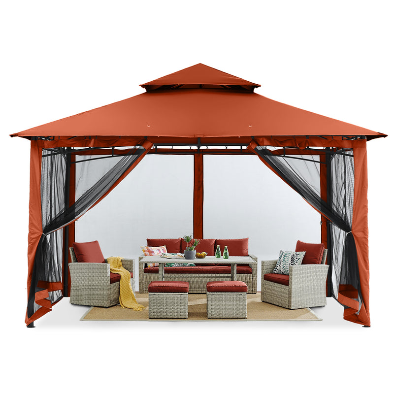 Load image into Gallery viewer, 8x8/10x10/10x12 Outdoor Garden Patio Gazebo with Netting Walls