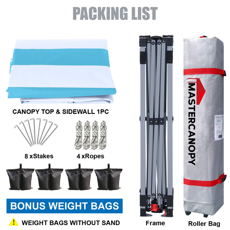 Load image into Gallery viewer, Leisure Sports Durable Pop-Up Canopy Tent with Sidewall - 8x8, 10x10