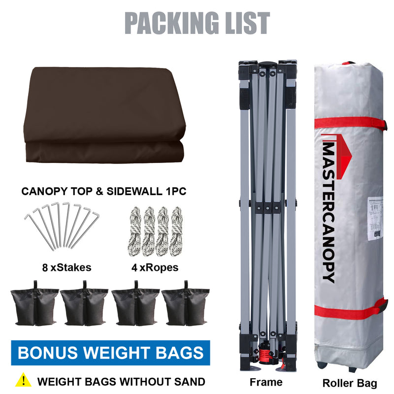 Load image into Gallery viewer, Leisure Sports Durable Pop-Up Canopy Tent with Sidewall - 8x8, 10x10