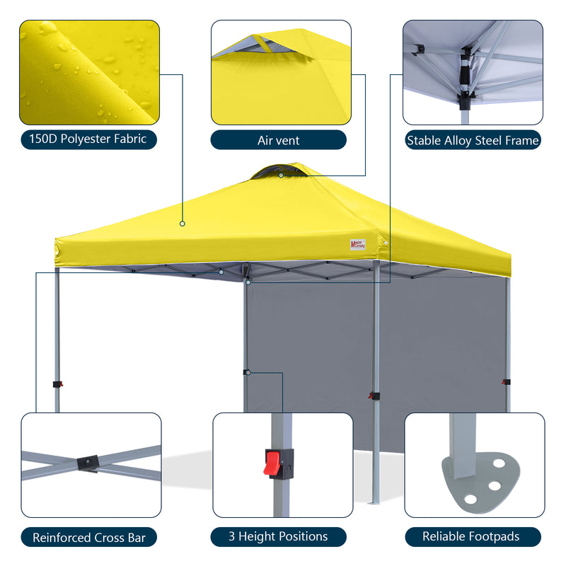 Load image into Gallery viewer, Leisure Sports Durable Pop-Up Canopy Tent with Sidewall - 8x8, 10x10